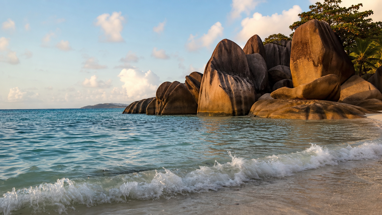 Curieuse Island Granite Boulders
