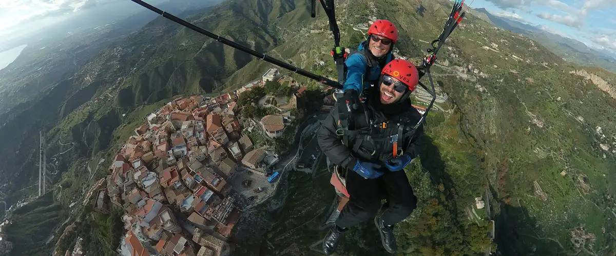 Paragliding Taormina Over Sicily's Coast