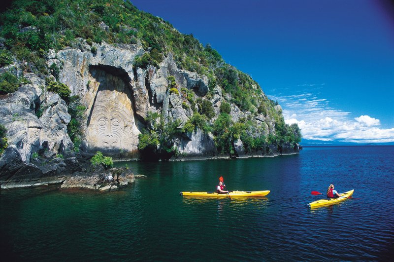 Maori Rock Carvings Kayak Tour