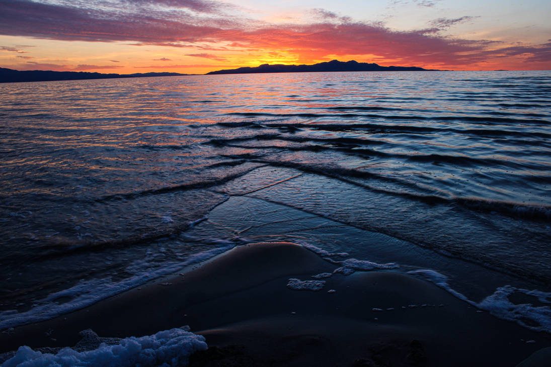 Great Salt Lake Sunset Beach