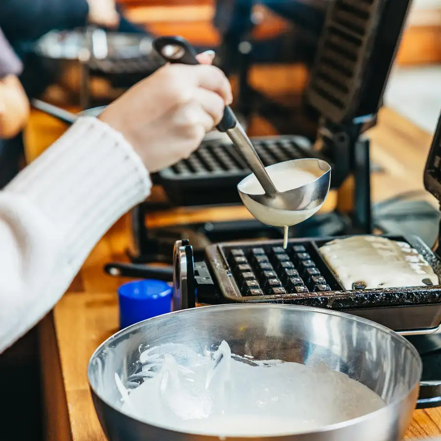 Waffle Making in Brussels
