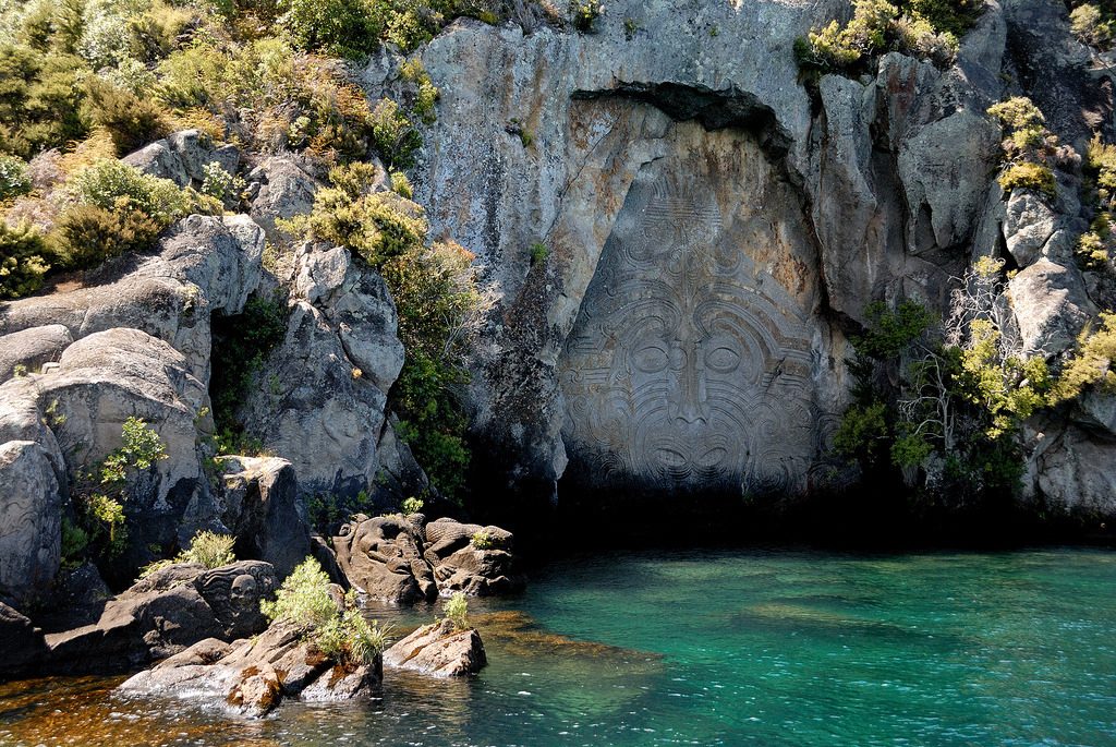 Mine Bay Maori Rock Carvings Kayak
