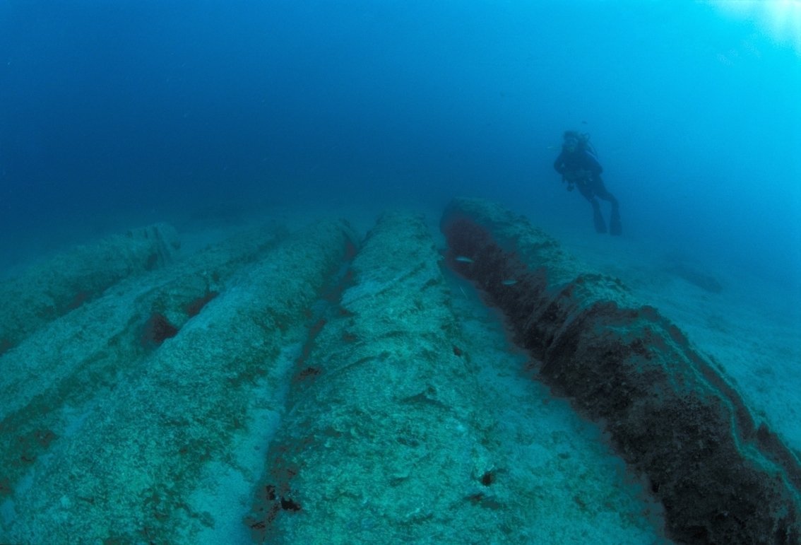 Submerged Roman Columns