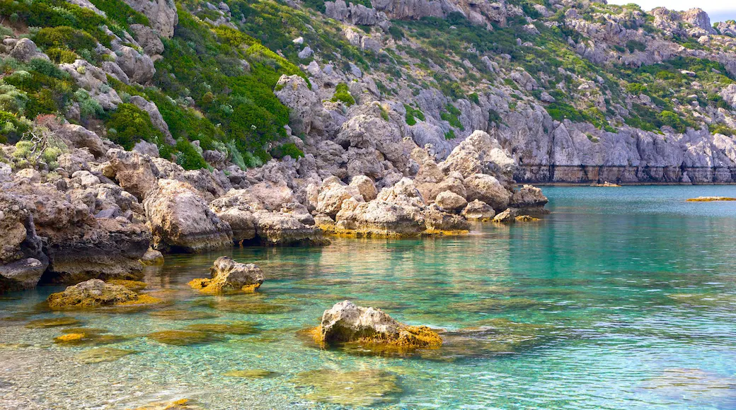 Various small caves along the coastline can be explored during your sea kayaking rhodes tour. These geological features are only accessible from the water.